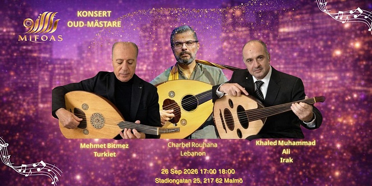 Concert OUD – Ett historiskt möte mellan tre av världens främsta oud‑mästare