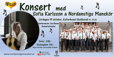 Höstkonsert med Sofia Karlsson & Nordanstigs Manskör
