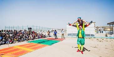 Clownföreställning med Clowner utan gränser